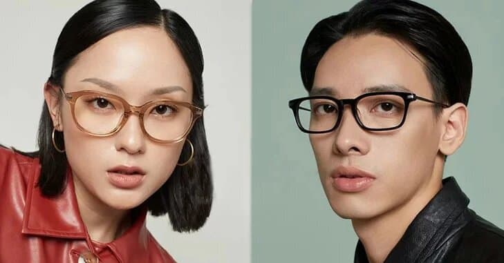 Mẫu kính chữ nhật giúp gương mặt cân bằng hơn