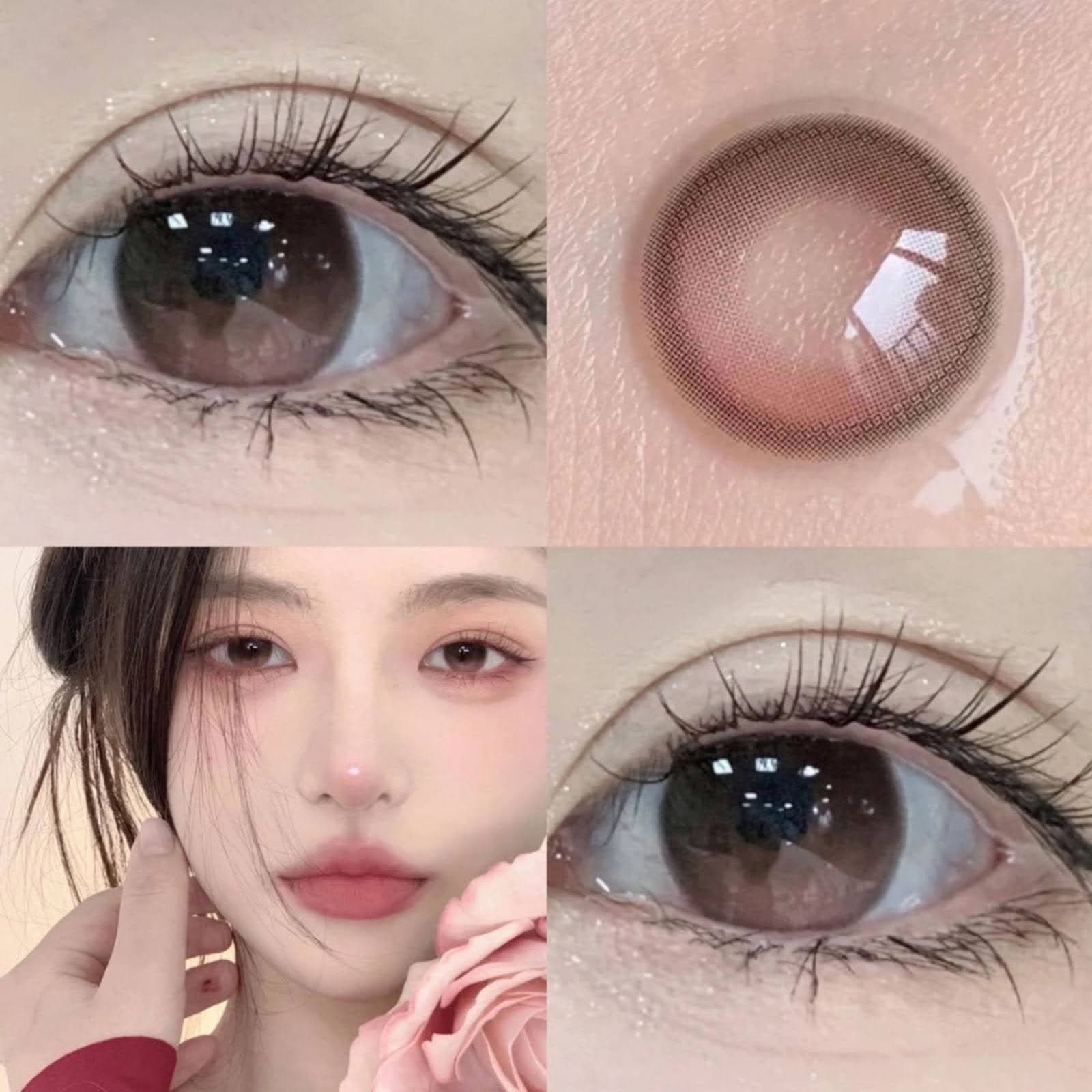 Kính áp tròng màu hồng